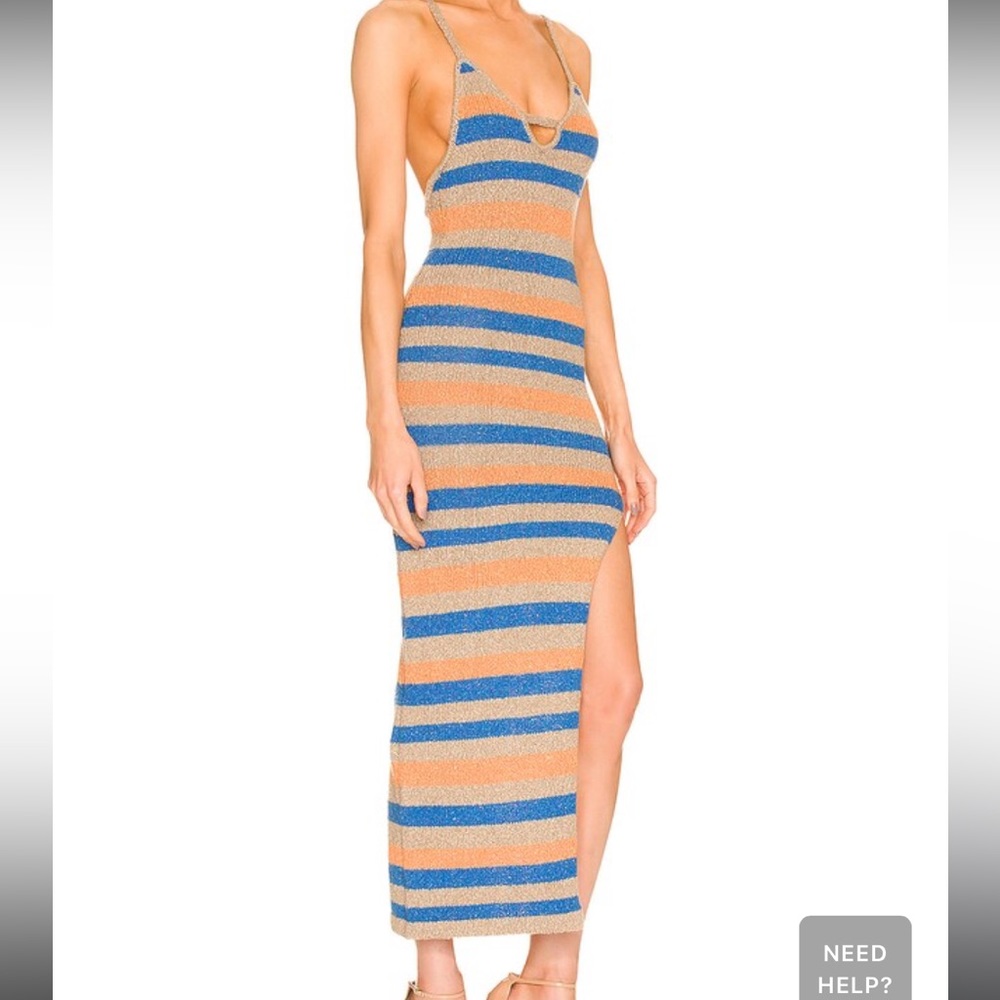 The Cindy Dress in Lapis Tuscan Stripe
Atoir